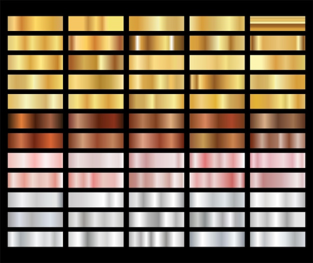 collection of golden gradient texture background