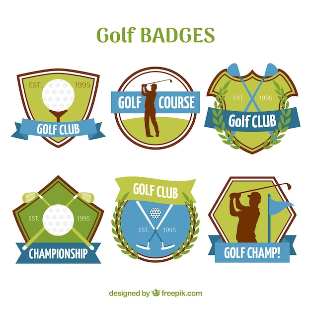 Collection of golf labels