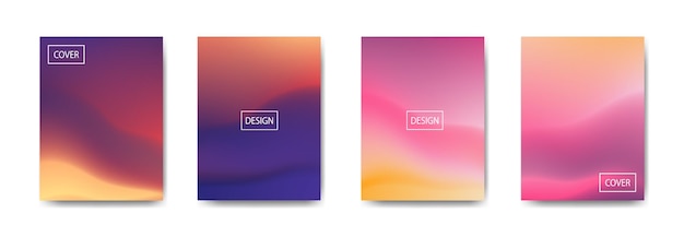 Collection of gradient background for poster flyer banner