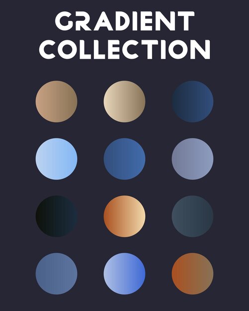 Collection of gradients for design. Vector