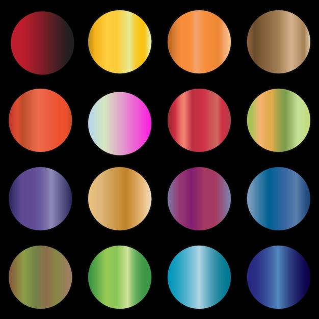 Collection of gradients swatches