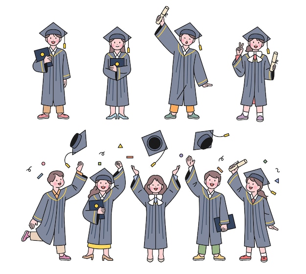 A collection of graduate characters