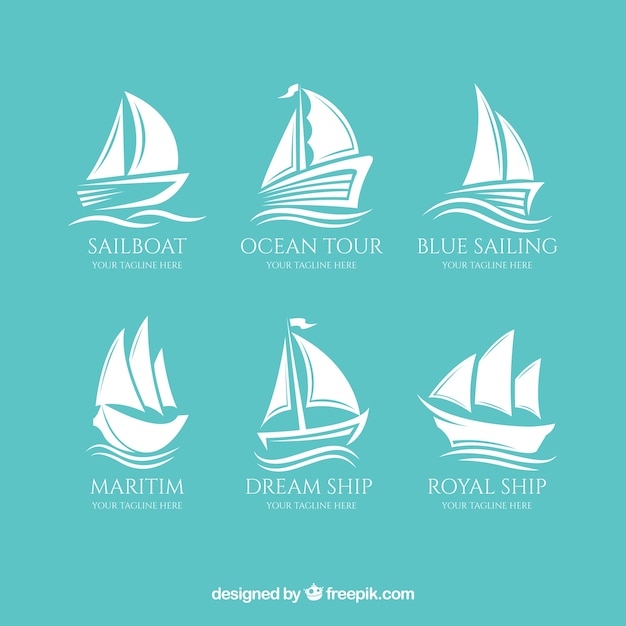 Vector collection of great boat logos