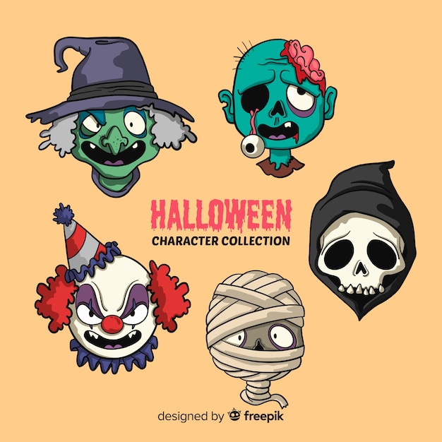 Vector collection of halloween characters