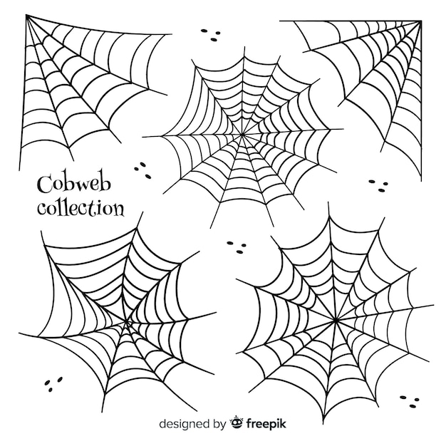 Collection of halloween cobwebs