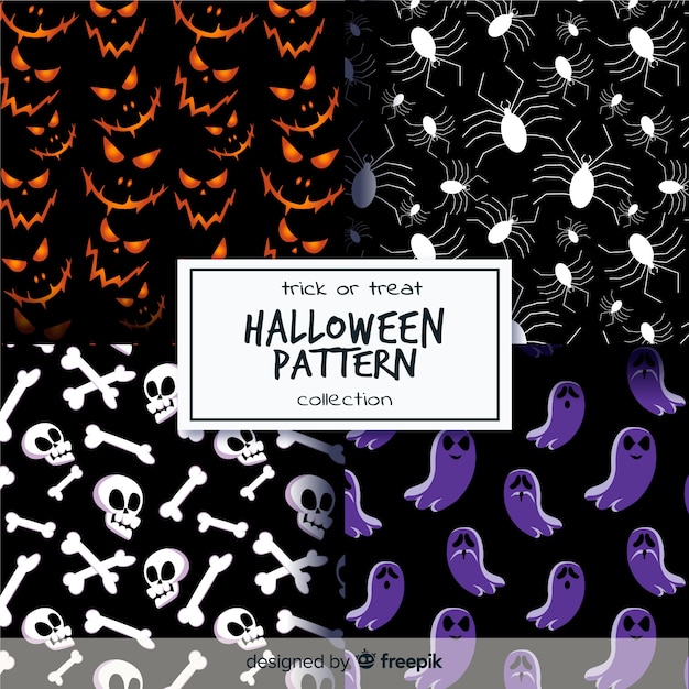 Collection of halloween patterns