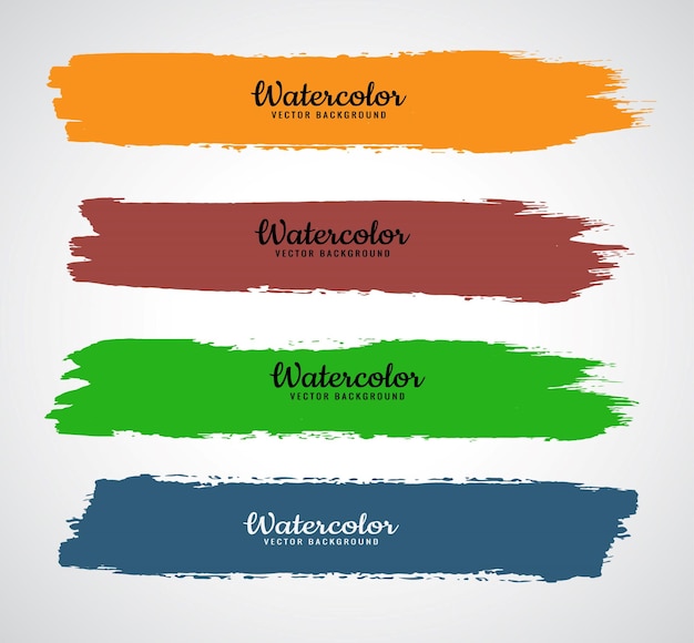 Collection Of Hand Drawn Colorful Distress Brushes Blue Hard Grunge