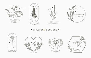 Collection of hand drawn logotypes