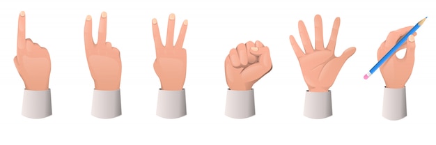 Collection of hand gesture.