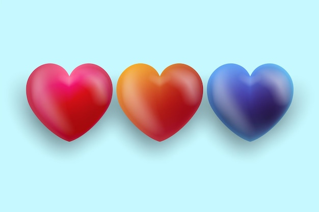 Vector collection of heart icon