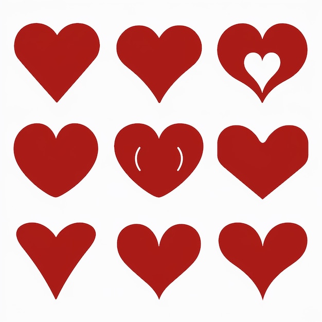 Vector a collection of hearts with a red background that says quot happy valentine quot