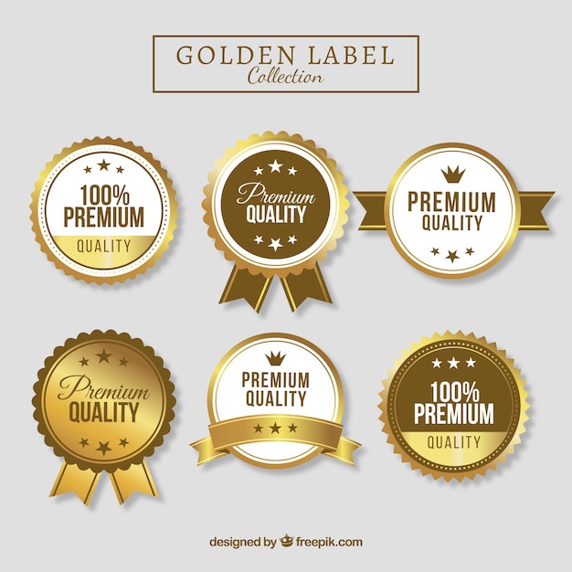 Collection of hig quality golden labels