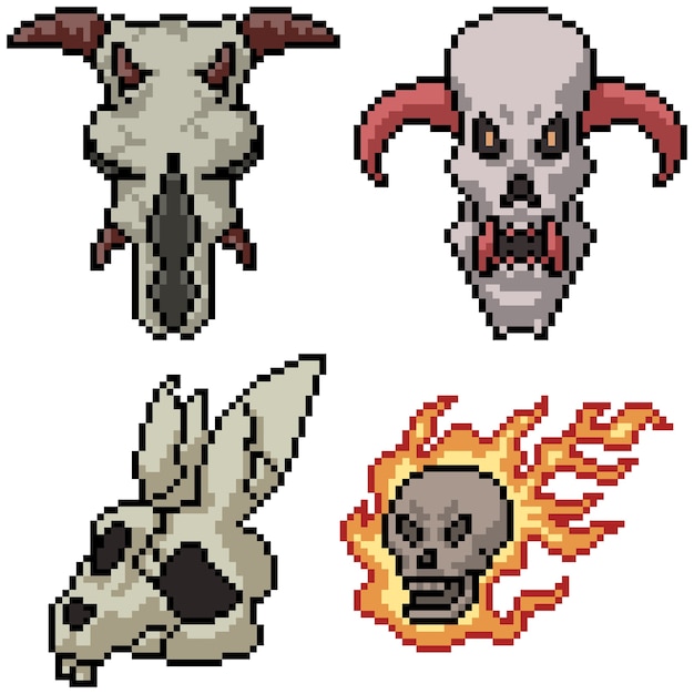 Collection of horror pixel art