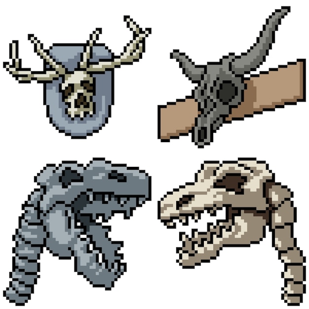 Collection of horror pixel art
