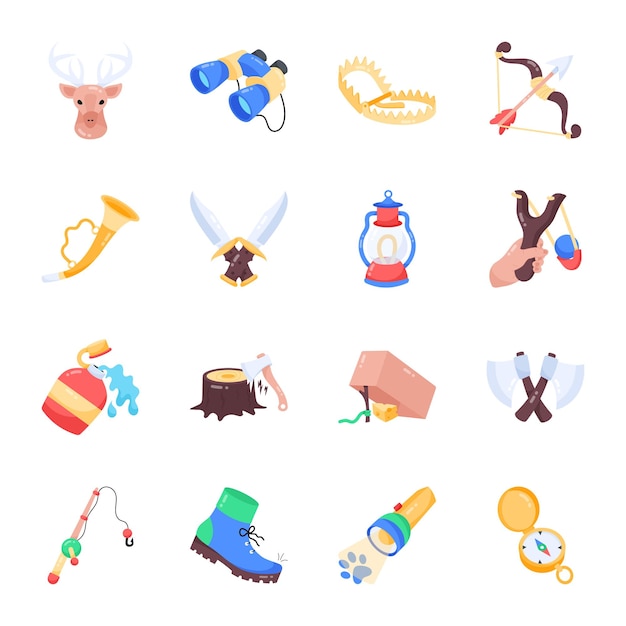 A collection of icons for a game called the wild hunt.