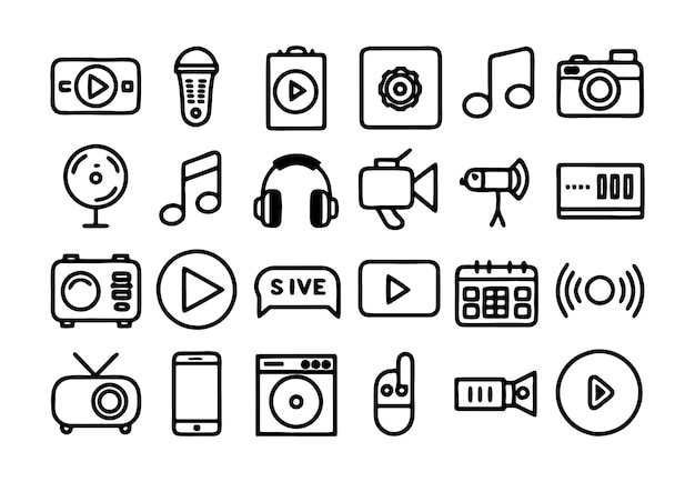 коллекция икон, включая ipod ipod и ipod