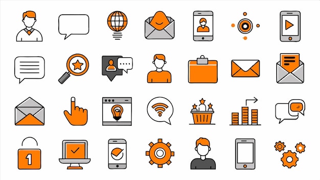 a collection of icons including one that says quot mail quot