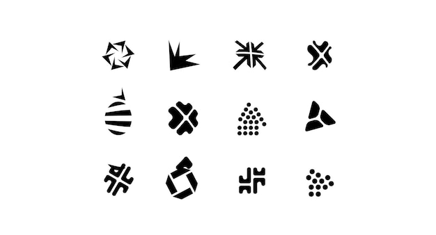 Vector a collection of icons including the word