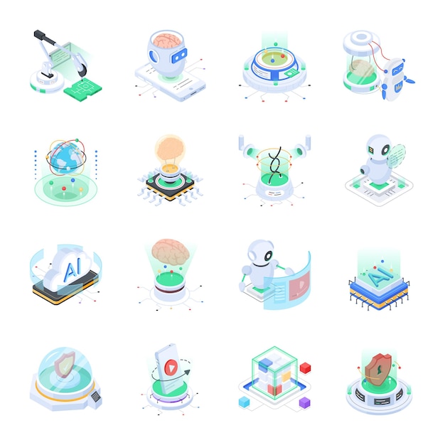 A collection of icons for the science lab.