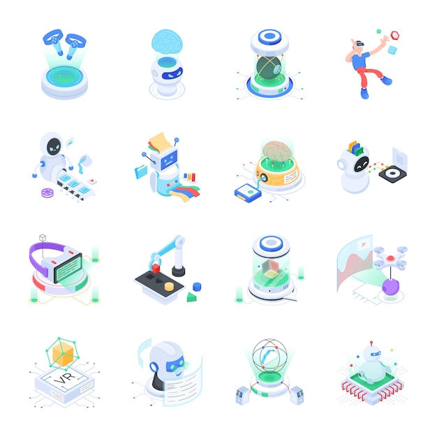 A collection of icons for the science lab.