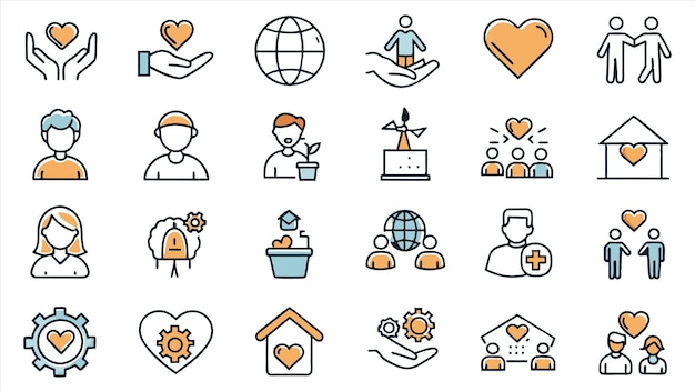 a collection of icons for a website called the world
