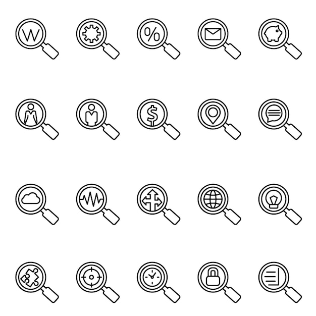 Vector a collection of icons with the word quot s quot on it