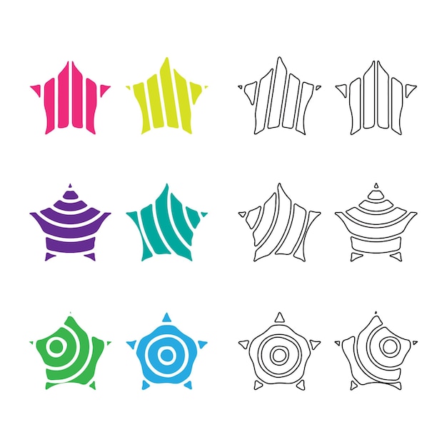 Collection of illustration star icon