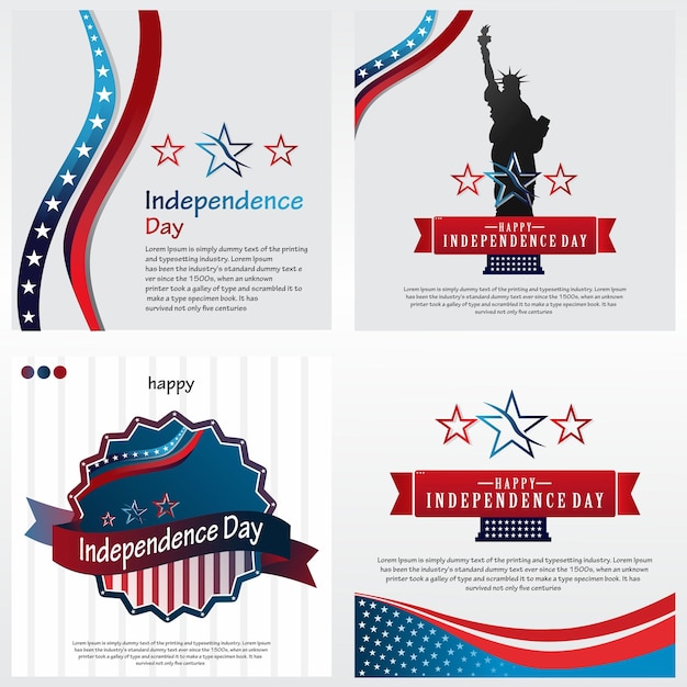 Collection independence day illustration