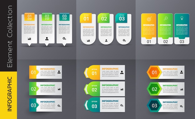 Raccolta di modello di progettazione infografica