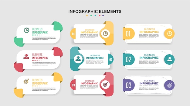 Raccolta di disegni infografici