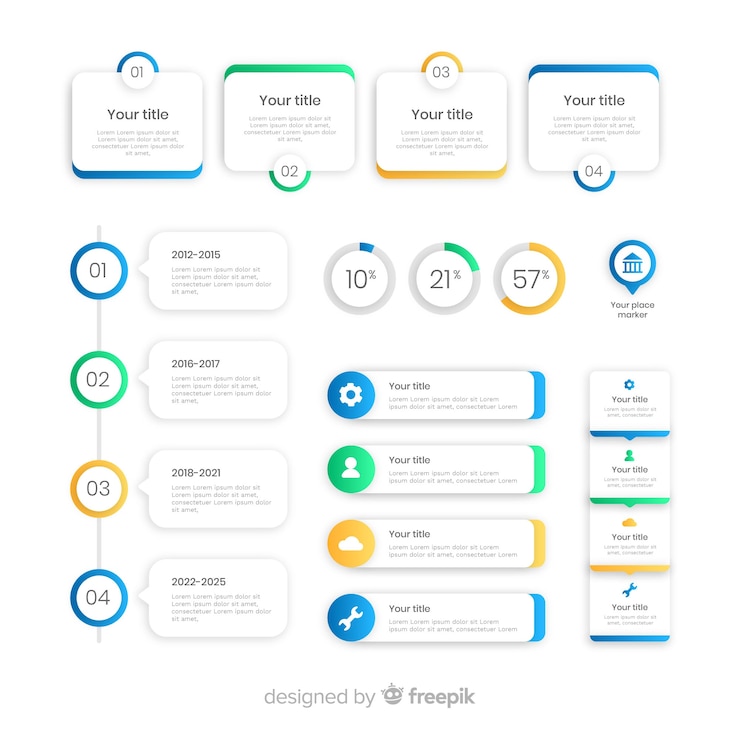 Vector 평면 디자인의 infographic 요소 컬렉션