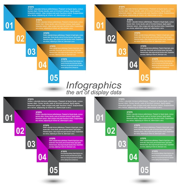 Vector collection infographic template for modern data visualization and ranking