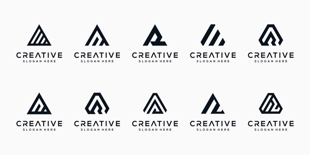 Premium Vector | Collection initial a logo icon set design for business ...