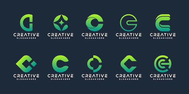 Collection initials c logo template