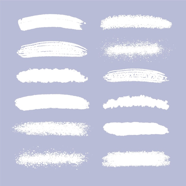 Vector collection of ink brush strokes