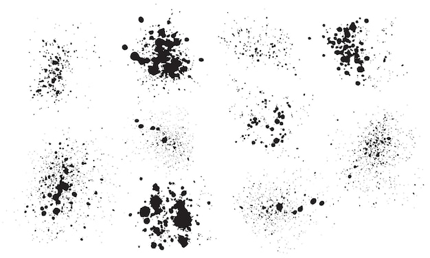 Premium Vector | Collection of ink splatters
