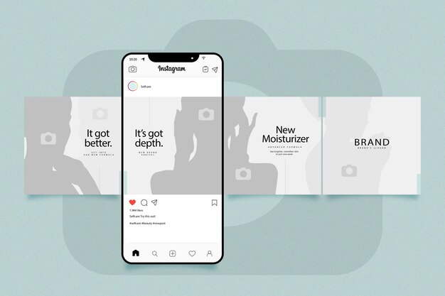 Collection of instagram carousel templates