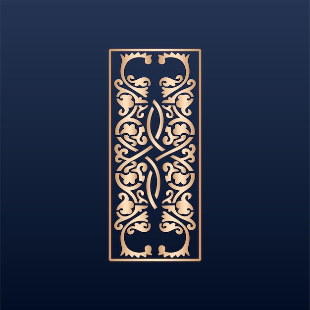 Collection of invitations with laser cut - Gold islamic ornament patterns collection cnc dxf files