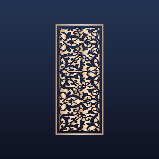 Collection of invitations with laser cut - Gold islamic ornament patterns collection cnc files dxf