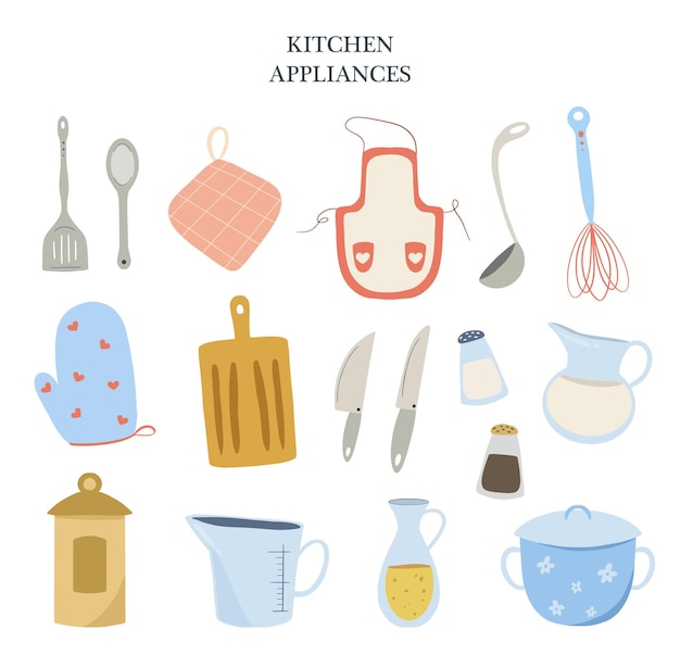 collection of items for cooking