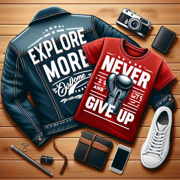 Vector a collection of items including a jacket a jacket and a jacket that says  explore more