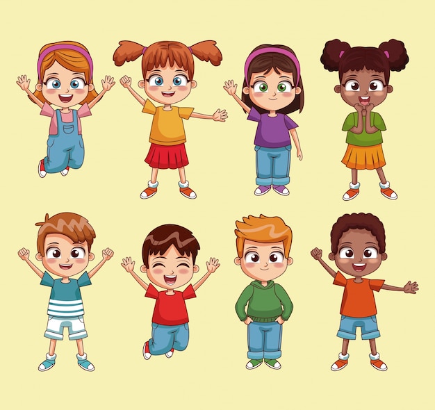 Vector collection of kids cartoon