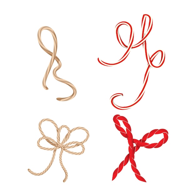 Vector collection of knots