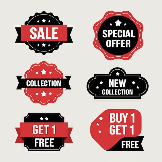 a collection of labels including one that says sale special