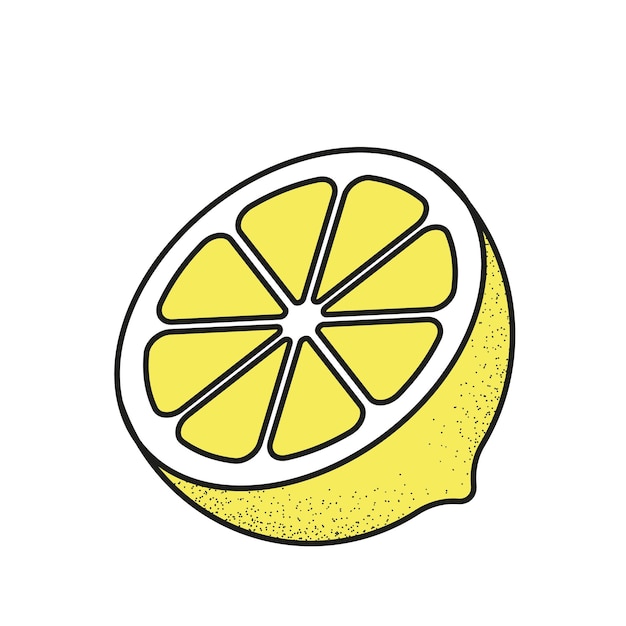 Raccolta di limoni isolati su sfondo bianco illustrazione vettoriale