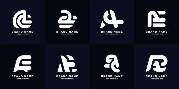 Collection letter a or ae monogram logo design