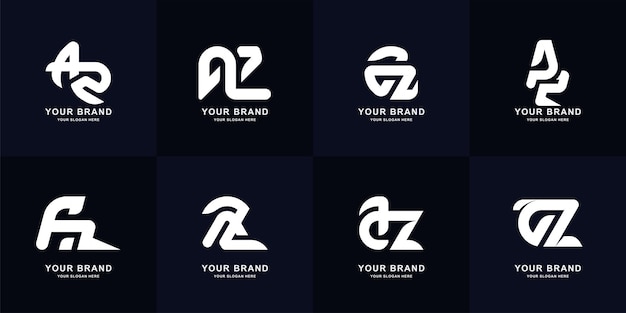 Collection letter AZ or A2 monogram logo design