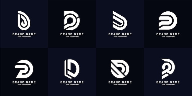 Collection letter D or DD monogram logo design