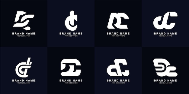 Collection letter DC or CD monogram logo design