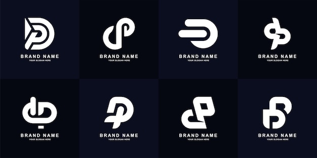 Collection letter DP or PD monogram logo design